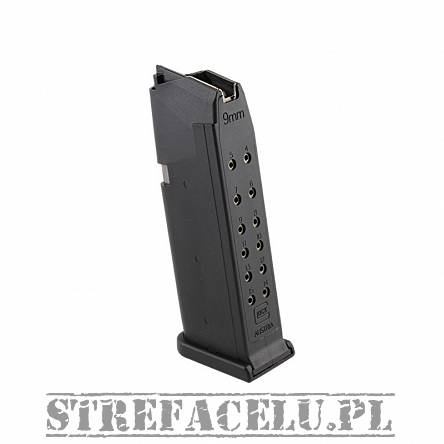 Magazynek Glock 15 nabojowy // .9 PARA (Czarny podajnik)