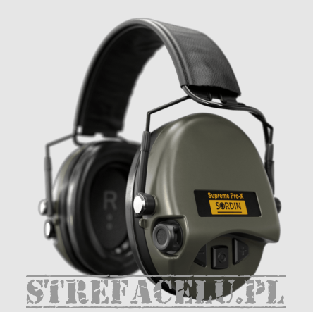 Słuchawki aktywne Sordin Supreme PRO-X SFA Slim - zielone -74502-06-S