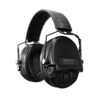 Słuchawki aktywne SORDIN SUPREME MIL AUX SLIM BLACK SNR 32 dB 74508-04-S