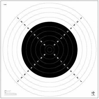 Shooting target ,Centre fire rifle , Distance - 300m (Kcz-300m), - Ring target - 1 piece
