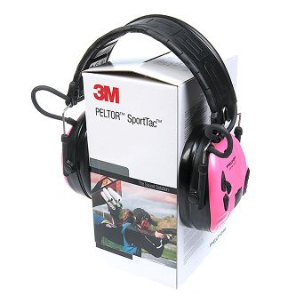 Słuchawki 3M Peltor SportTac pink-green - aktywny ochronnik słuchu róż.-zielony