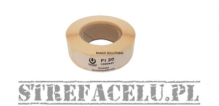 Zaklejki do tarcz IPSC 20mm 1000szt białe Range Solutions