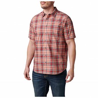 Koszula męska z krótkim rękawem 5.11 WYATT S/S PLAID SHIRT, kolor: CRDVN RD PLD