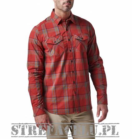 Koszula męska z długim rękawem 5.11 GUNNER PLAID L/S kolor: RED BRBN PLD