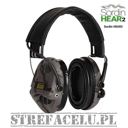 Słuchawki aktywne Sordin Supreme Pro-X LED Night Camo - 75302-X/L-15-S