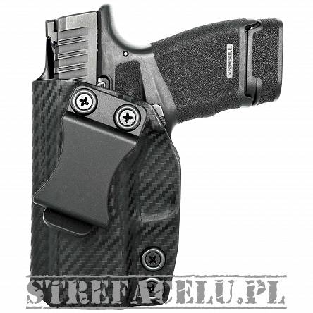 Kabura wewnętrzna lewa do pistoletu Springfield H11/Hellcat Optics Cut, LH IWB kydex, kolor: carbon