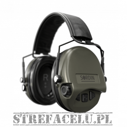Słuchawki aktywne SORDIN SUPREME MIL AUX SFA SLIM HB GREEN 74508-06-S - SNR 32 dB