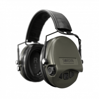 Słuchawki aktywne SORDIN SUPREME MIL AUX SFA SLIM HB GREEN 74508-06-S - SNR 32 dB