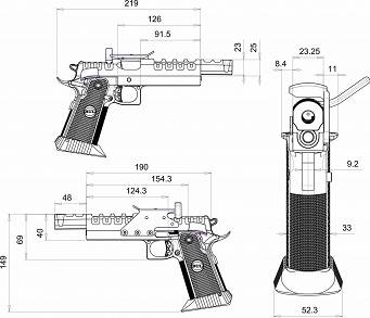 Pistolet Bul Armory SAS II UR F kal. 9x19, TIN barrel