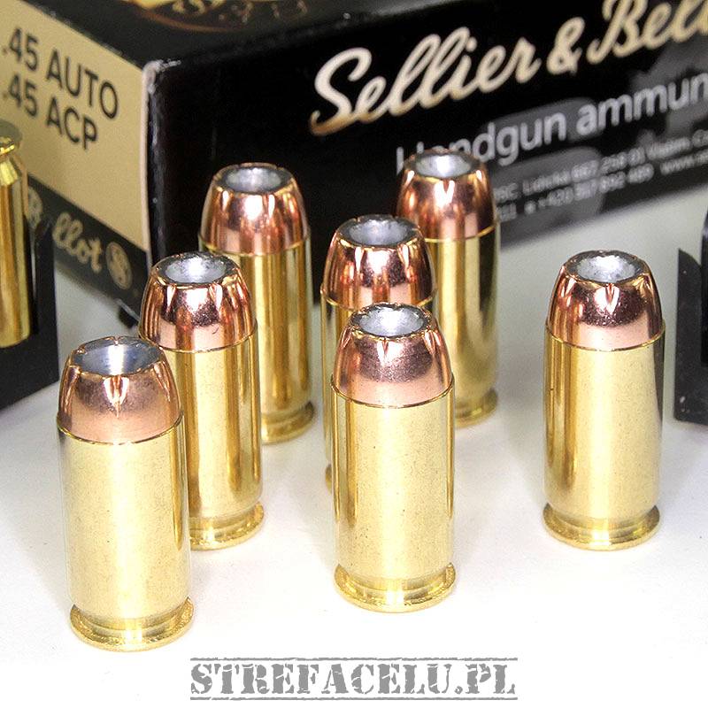 Amunicja JHP 14,90G S&B 45 AUTO // .45 ACP Sklep Warszawa