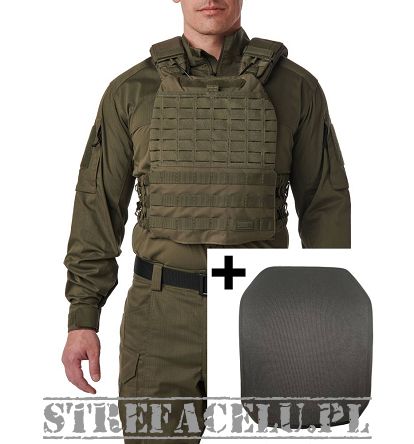 Zestaw Kamizelka 5.11 TACTEC PLATE CARRIER kolor: RANGER GREEN + 2x Wkład PDG Level IV