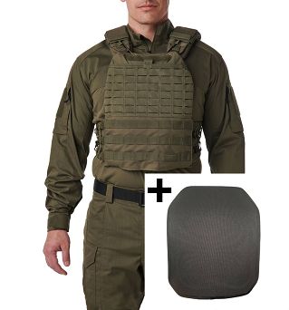 Zestaw Kamizelka 5.11 TACTEC PLATE CARRIER kolor: RANGER GREEN + 2x Wkład PDG Level IV