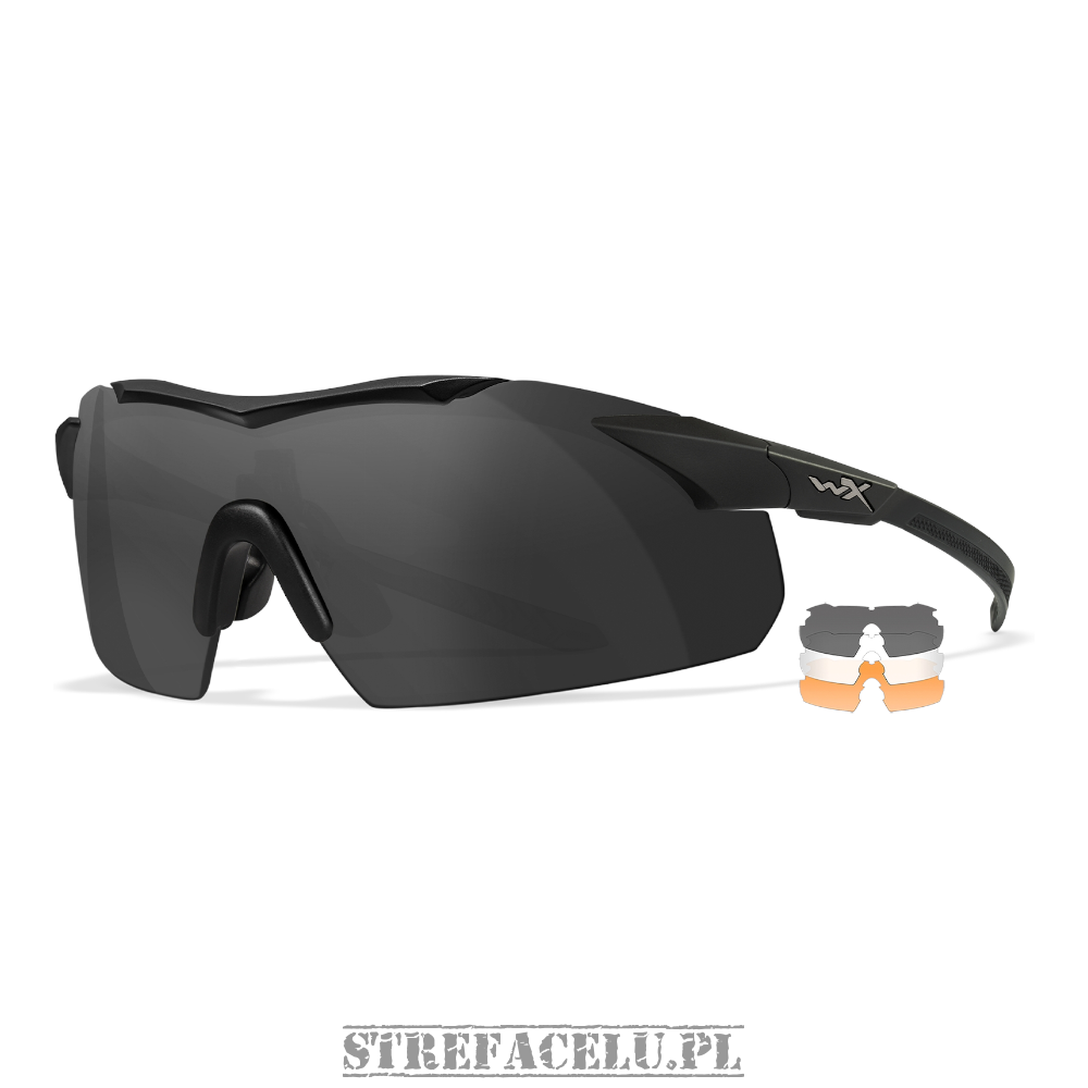 Okulary WileyX Vapor 2.5 Grey / Clear / Light Rust 3502 / Matte Black Frame