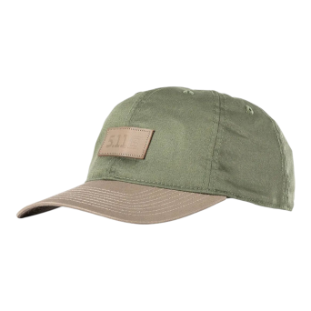Czapka z daszkiem 5.11 LEATHER BOX LOGO CAP kolor: TANK GREEN