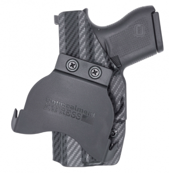 Kabura zewnętrzna prawa do pistoletu Glock 43/43X MOS, RH OWB kydex, kolor: carbon