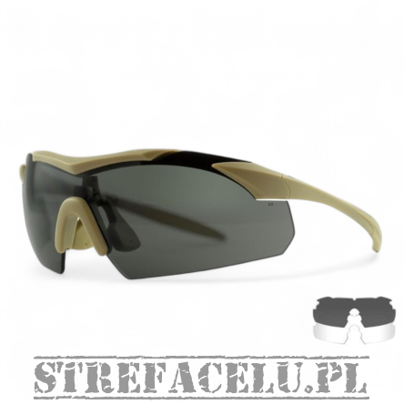 Okulary WileyX Vapor 2.5 Grey / Clear / 3511 Tan Frame