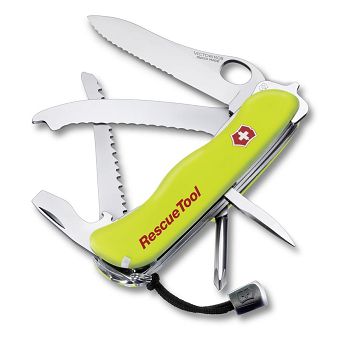Victorinox Scyzoryk Rescue Tool, żółty w etui, 111mm nylon