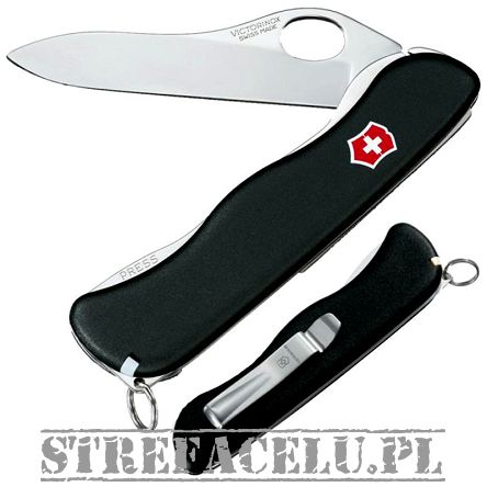 Victorinox Scyzoryk Sentinel One Hand z klipsem. czarny. Nylon 111mm