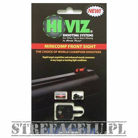 Muszka światłowodowa Hi-Viz MiniComp - do broni śrutowej. mocowanie na szynę