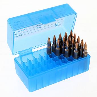 Pojemnik na amunicję - 50szt. x .223REM - AMMO BOX Small Rifle - Blue