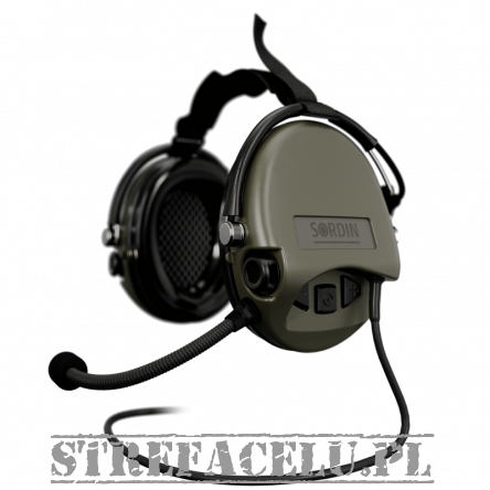 Słuchawki Sordin Supreme Mil CC - nakarkowe aktywne ochroniki słuchu z komunikacją  - 76332-06-S