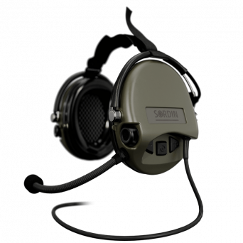 Słuchawki Sordin Supreme Mil CC - nakarkowe aktywne ochroniki słuchu z komunikacją  - 76332-06-S