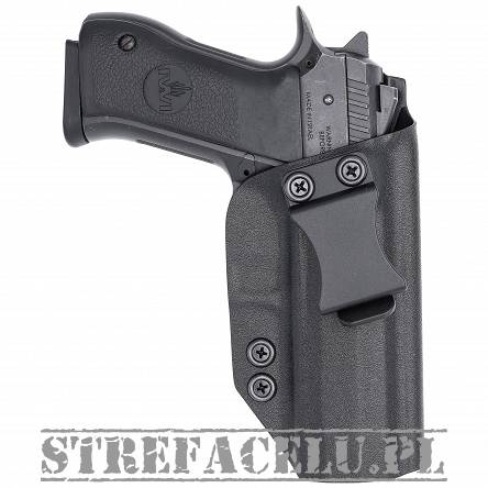 Kabura wewnętrzna prawa do pistoletu IWI Jericho 941 PSL9 stalowy szkielet FS, RH IWB kydex, kolor: czarny