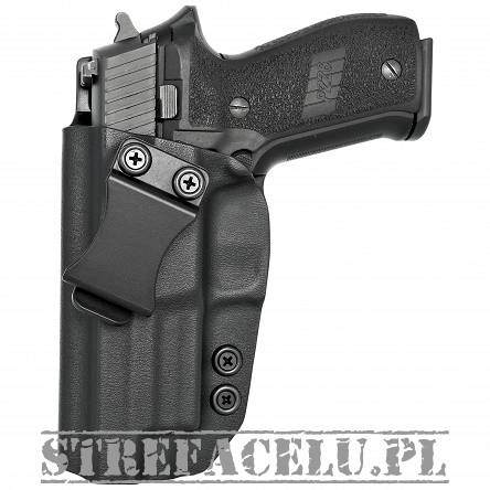 Kabura wewnętrzna lewa do pistoletu Sig Sauer P226 z szyną, LH IWB kydex, kolor: czarny
