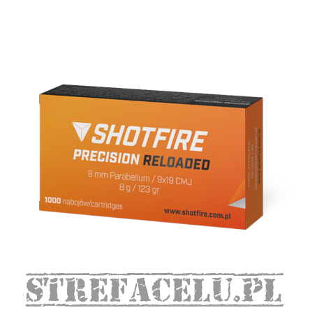 Nabój kulowy FMJ 7,9G 123gr Shotfire op. 250szt // 9 PARA do PCC