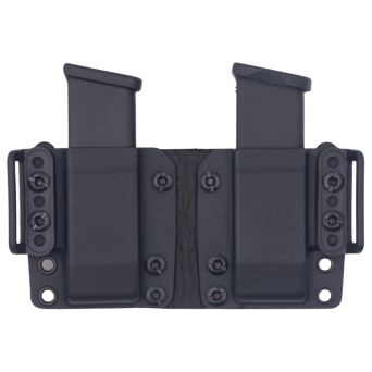 Ładownica na 2mag. jednorzędowe 9mm/40SW OWB kydex, kolor: czarny                                                                                                                                                                     