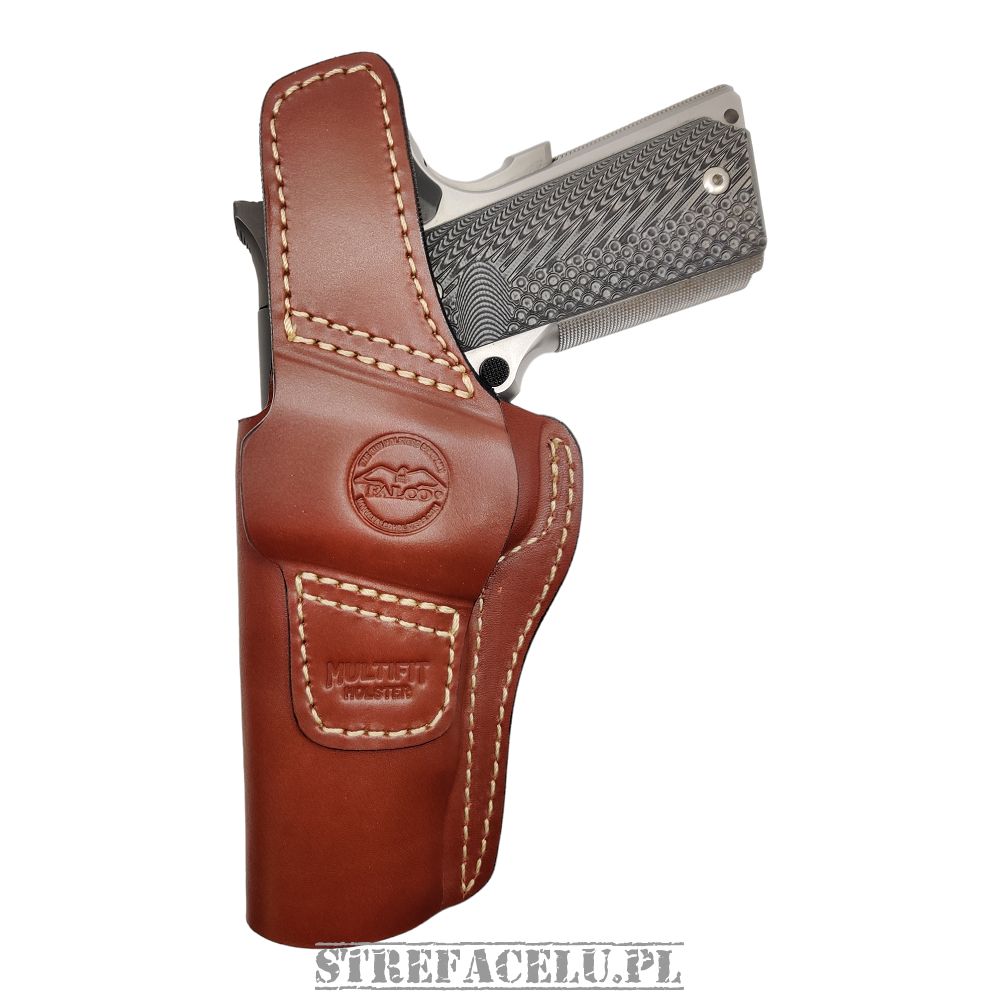 Kabura skórzana IWB/OWB AM02-2332 MultiFit 1911 4"-5" z szyną, RH, kolor: Brązowy Falco Holsters