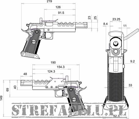 Pistolet Bul Armory SAS II UR F kal. .38 Super, TIN barrel