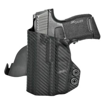 Kabura zewnętrzna lewa do pistoletu Sig Sauer P365 z Lima, LH OWB kydex, kolor: carbon