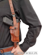 Kabura skórzana pionowa na szelkach do rewolweru Taurus Raging Hunter 6.75