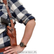 Kabura skórzana pionowa na szelkach do rewolweru Taurus Raging Hunter 6.75