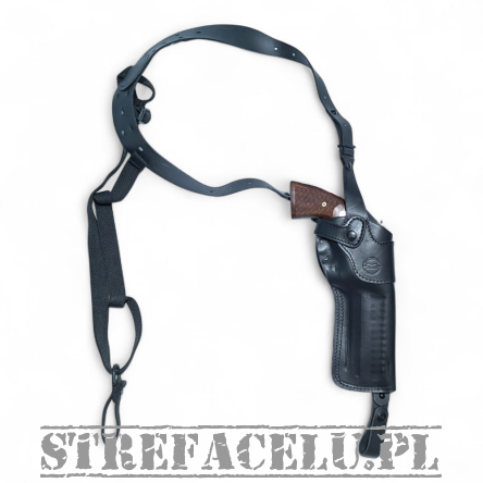 Kabura skórzana pionowa na szelkach do rewolweru Taurus Raging Hunter 6.75