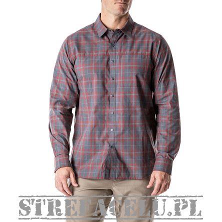 Koszula męska z długim rękawem 5.11 IGOR PLAID L/S kolor: RED BRBN PLD