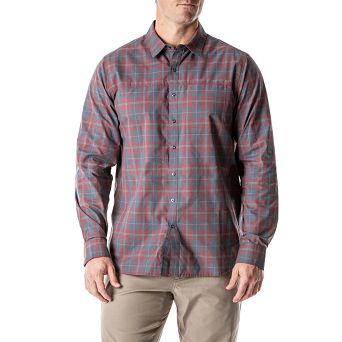 Koszula męska z długim rękawem 5.11 IGOR PLAID L/S kolor: RED BRBN PLD