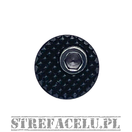 Przycisk zrzutu magazynka 1911 - Magazine Release Button - Black - Checkering #SET-RBTN-1911-1