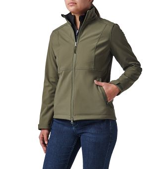 Kurtka damska  5.11 LEONE SOFTSHELL JACKET kolor: RANGER GREEN - (Wybór rozmiarów)
