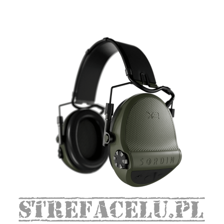 Słuchawki aktywne nakarkowe Sordin Supreme X2 - GEL - Zielone - 301006-20G