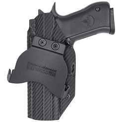 Kabura zewnętrzna prawa do pistoletu IWI Jericho 941 FS9 stalowy szkielet Mid Size, RH OWB kydex, kolor: carbon