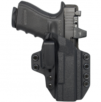 Kabura wewnętrzna prawa do pistoletu Sig Sauer P320, RH IWB kydex/leather hybrid tucable, kolor: czarny