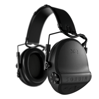 Słuchawki aktywne Sordin Supreme X2 - Leather HB MF - Czarne - 301004-10P