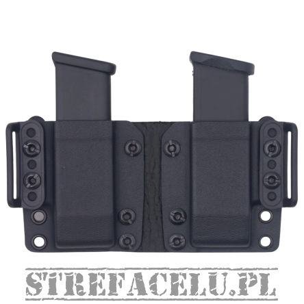 Ładownica na 2mag. jednorzędowe .45ACP OWB kydex, kolor: czarny                                                                                                                                                                     