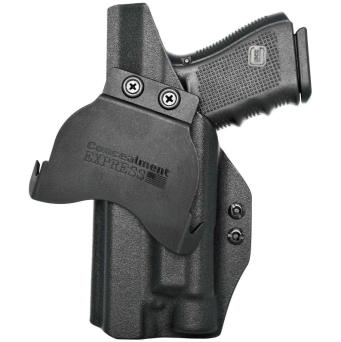 Kabura zewnętrzna prawa do pistoletu Glock 17/19/22/23/26/27/31/32/33/34/45 z TLR-1, RH OWB kydex, kolor: czarny