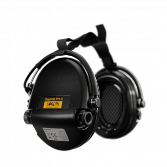 Słuchawki aktywne Sordin Supreme Pro-X Neckband  - nakarkowe, czarne, żelowe wkładki- 76302-X-02-G-S