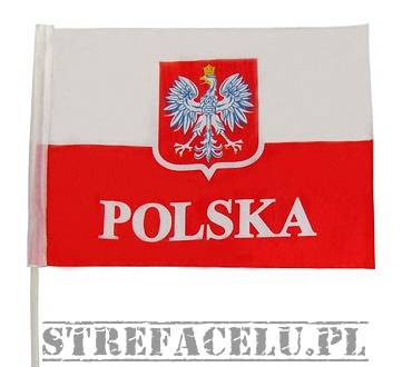 Flaga POLSKA 90x60 z kijkiem