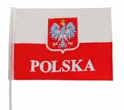 Flaga POLSKA 90x60 z kijkiem