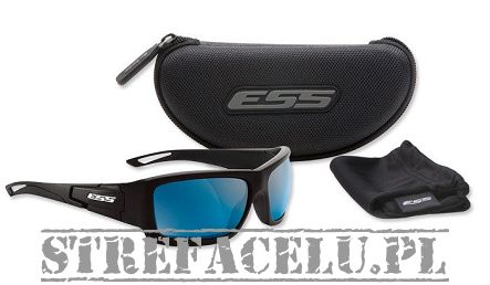 Okulary balistyczne ESS Credence Black Frame Mirrored Blue Lenses - uniwersalny - EE9015-08